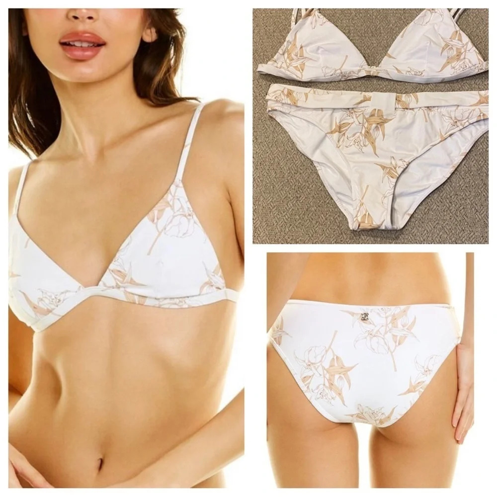New! Revel Rey White Lily Alice bikini set 14410